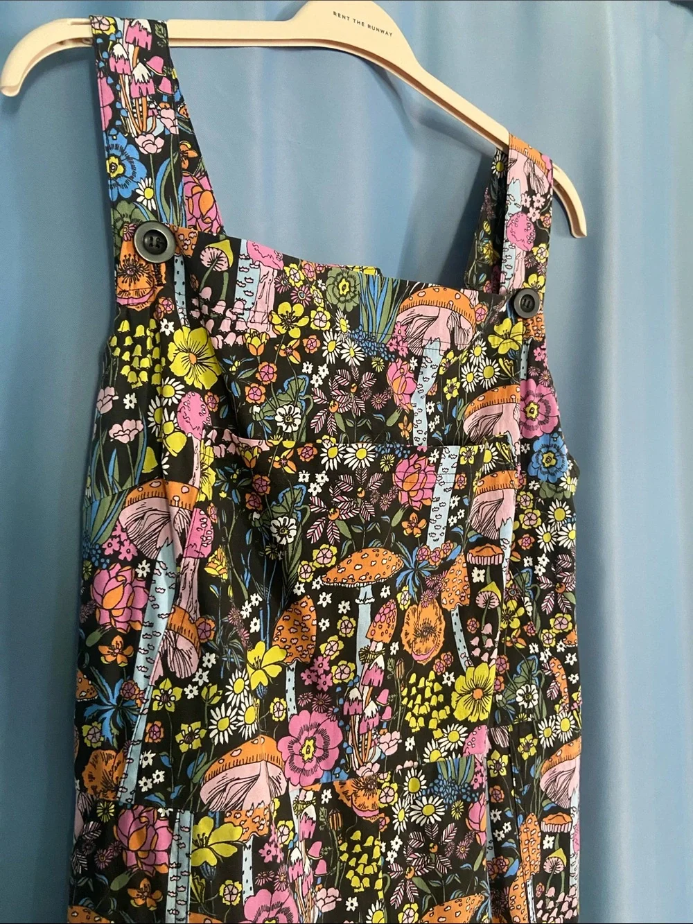 NOOWORKS overalls in Magical Mushroom print, size 3X - Picture 4 of 6
